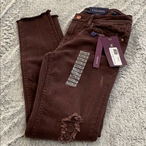 ⭐️Vigoss Skinny Chelsea rust skinny Jeans NWT 26